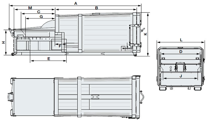 Lagerino - Profi Müllpresse, Müllverdichter elektrisch, für Müllcontainer,  Müllgroßbehälter mit 1100 L : : Gewerbe, Industrie & Wissenschaft